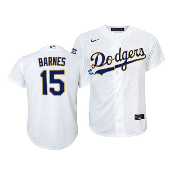 Los Angeles Dodgers Austin Barnes #15 2021 Gold Program Jersey , MLB Jersey
