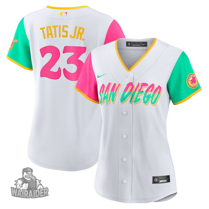 Women's San Diego Padres Fernando Tatis Jr. #23 White 2022 City Connect Player Jersey, MLB Jersey