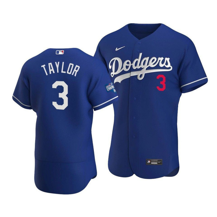 Men's Los Angeles Dodgers Chris Taylor #3 2020 World Series Champions  Alternate Jersey Royal , MLB Jersey
