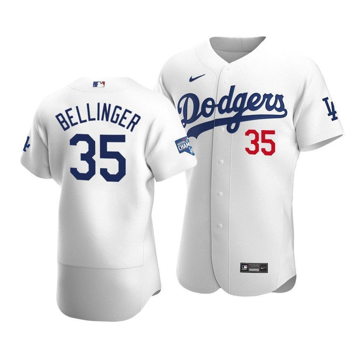 Men's Los Angeles Dodgers Cody Bellinger #35 2020 World Series Champions  Home Jersey White , MLB Jersey