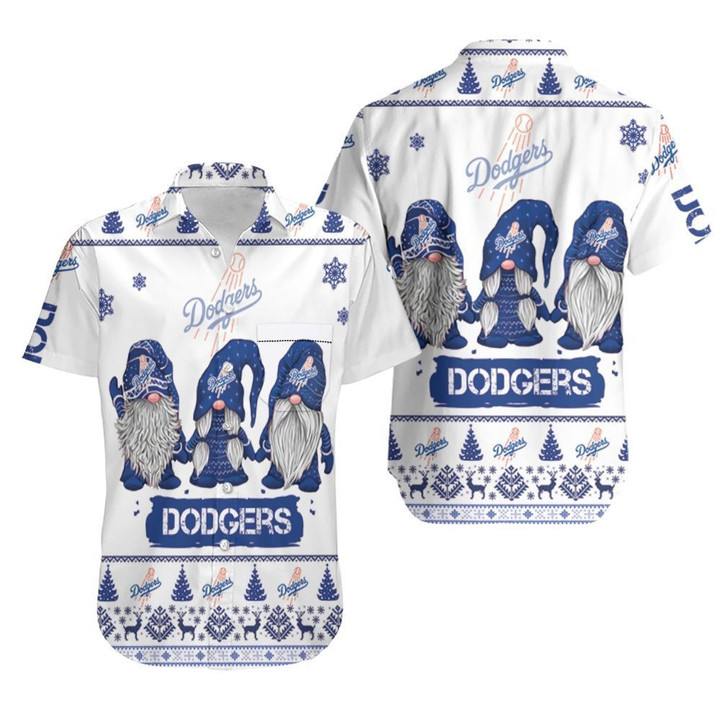 Christmas Gnomes Los Angeles Dodgers Ugly Sweatshirt Christmas 3D Hawaiian Shirt