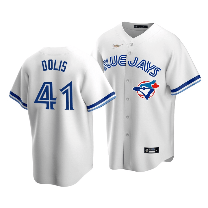 Men's Toronto Blue Jays Rafael Dolis #41 Cooperstown Collection White Home Jersey , MLB Jersey