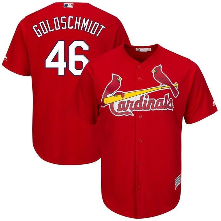 Paul Goldschmidt St. Louis Cardinals Majestic Alternate Official Cool Base Player Jersey - Scarlet , MLB Jersey