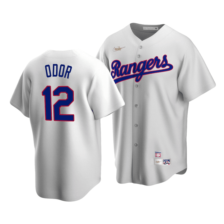 Men's  Texas Rangers Rougned Odor #12 Cooperstown Collection White Home Jersey , MLB Jersey