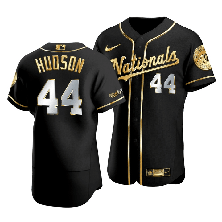 Men's  Washington Nationals Daniel Hudson #44 Gold Edition Black  Jersey , MLB Jersey