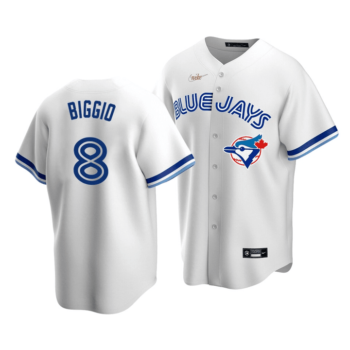 Men's Toronto Blue Jays Cavan Biggio #8 Cooperstown Collection White Home Jersey , MLB Jersey