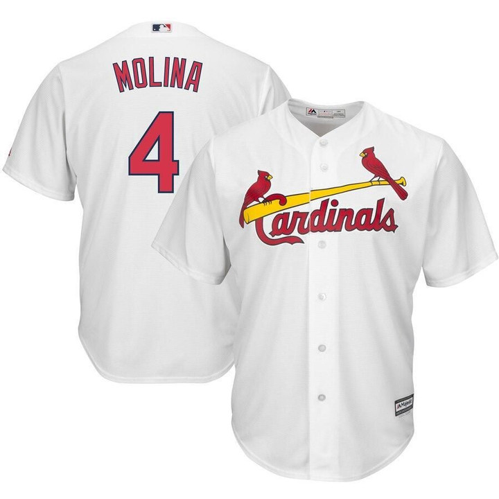 Yadier Molina St. Louis Cardinals Majestic Cool Base Player Jersey - White , MLB Jersey