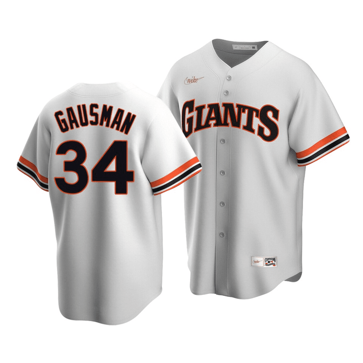 Men's San Francisco Giants Kevin Gausman #34 Cooperstown Collection White Home Jersey , MLB Jersey