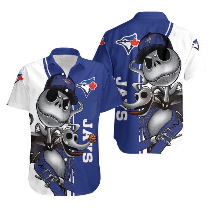 Toronto Blue Jays jack skellington and zero Hawaiian Shirt