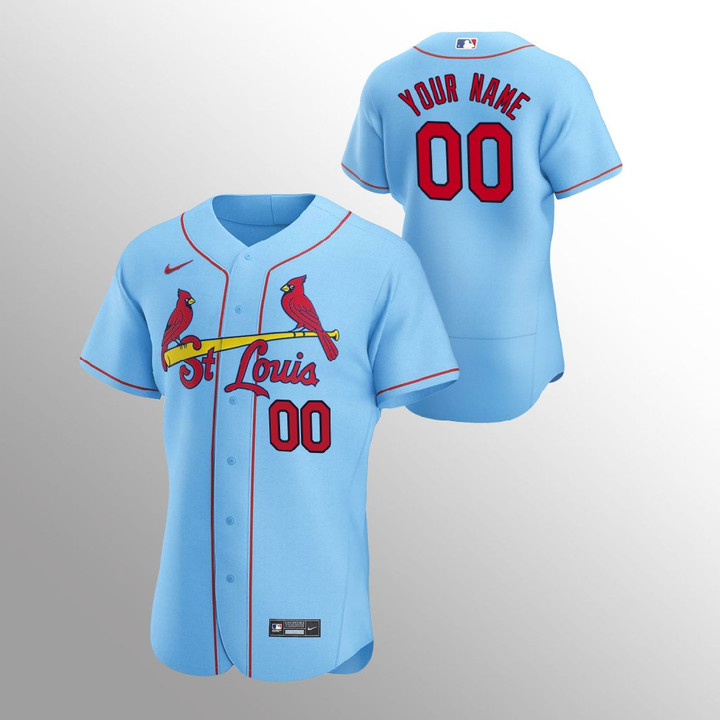 Men's St. Louis Cardinals Custom Light Blue 2020 Alternate Jersey