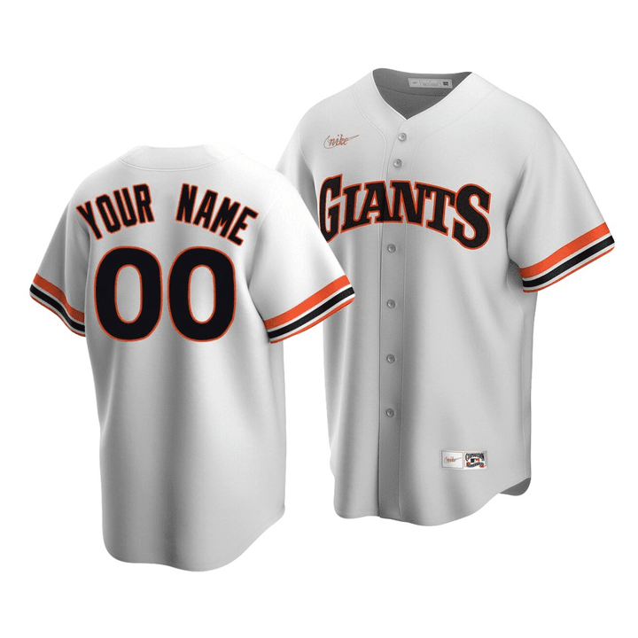 Youth's   San Francisco Giants Custom #00 Cooperstown Collection White Home Jersey
