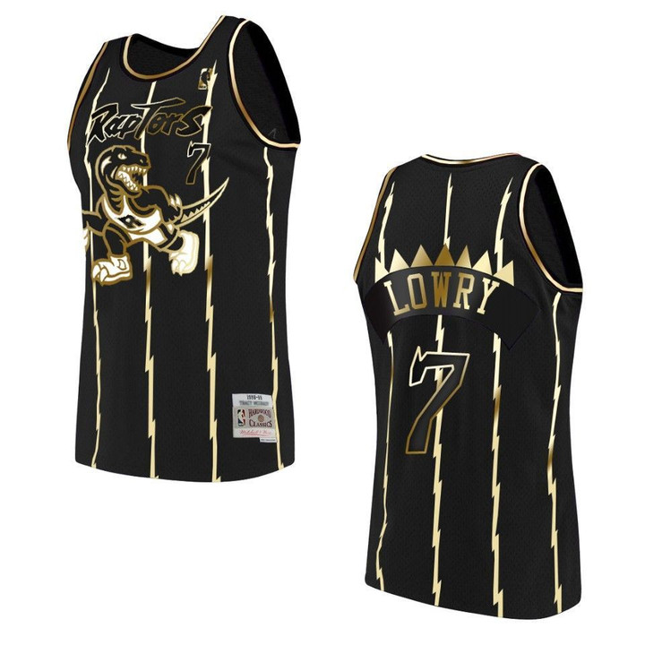 Men's  Toronto Raptors #7 Kyle Lowry Golden Edition Jersey - Black , Basketball Jersey