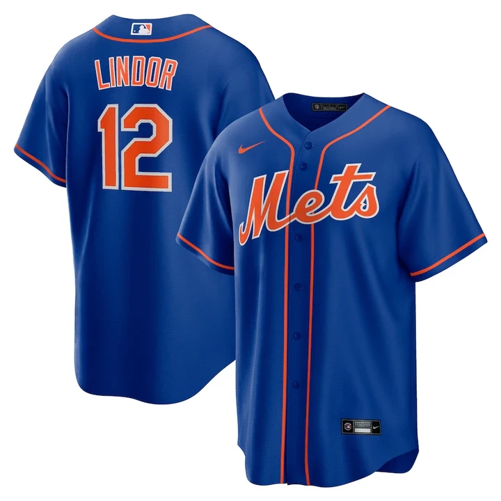 Men's New York Mets Francisco Lindor Royal Alternate Replica Player Jersey