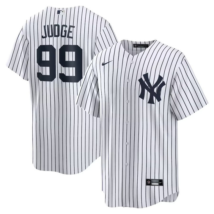 Youth's New York Yankees Aaron Judge White Home Replica Player Name Jersey