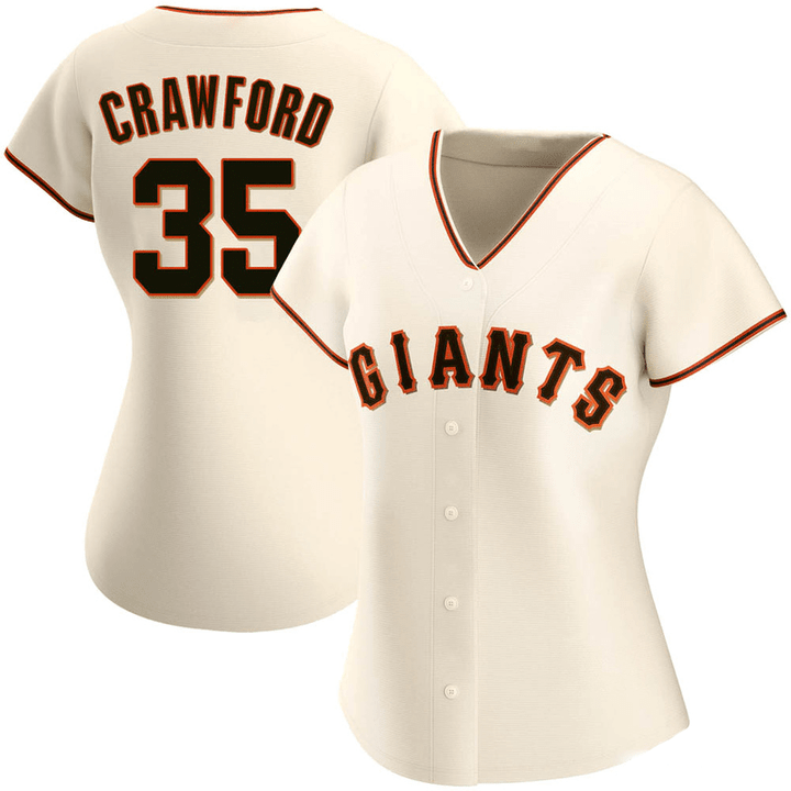 Women's Brandon Crawford San Francisco Giants Home Replica Player Name Jersey - Cream
