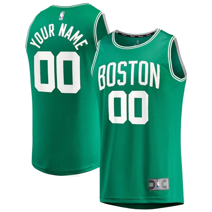 Women's  Boston Celtics Fast Break Custom Replica Jersey Kelly Green - Icon Edition