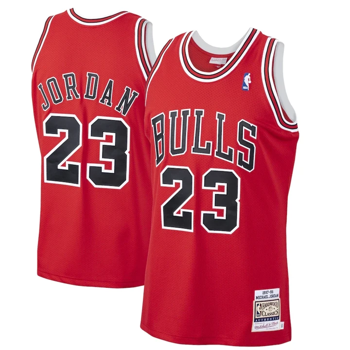 Men's Michael Jordan Chicago Bulls 1997-98 Hardwood Classics Player Jersey - Red