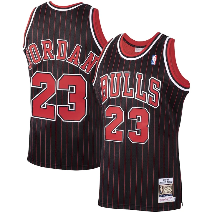Men's  Michael Jordan Chicago Bulls Hardwood Classics 1995-96 Jersey - Black