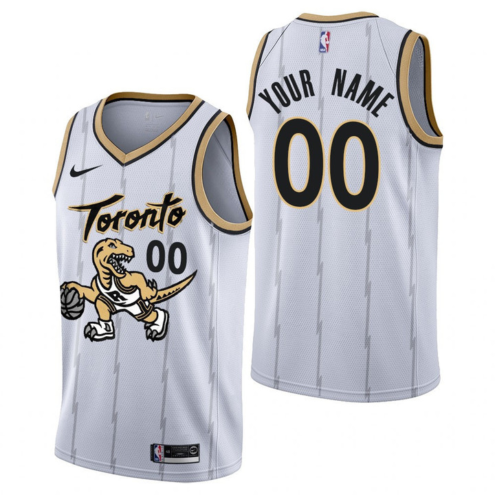 Men's  Toronto Raptors #00 Custom 2021-22 City Edition White Jersey