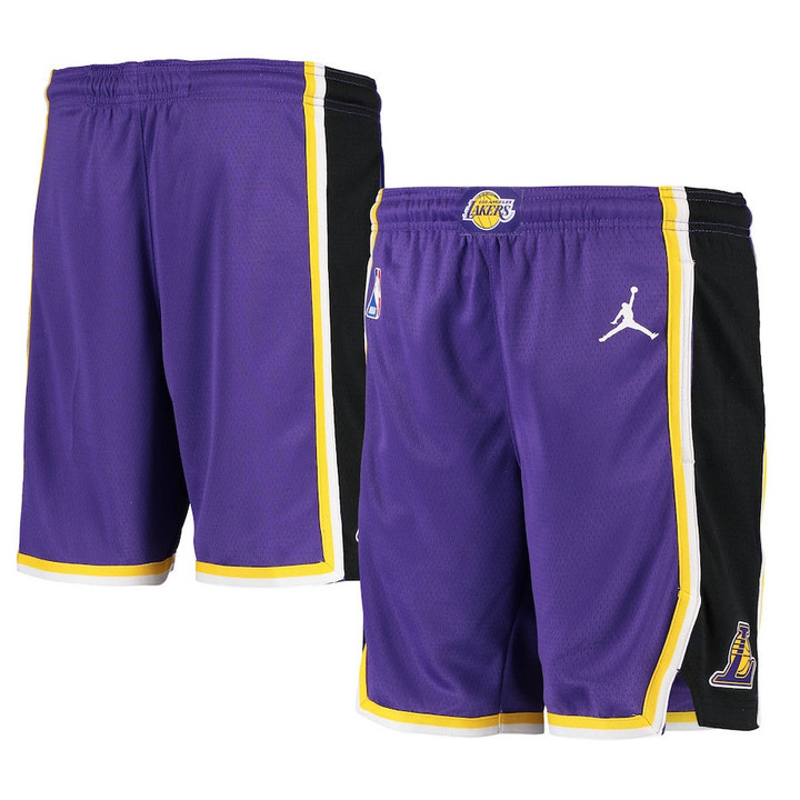 Los Angeles Lakers  Youth 2019/20 Swingman Performance Shorts - Statement Edition - Purple