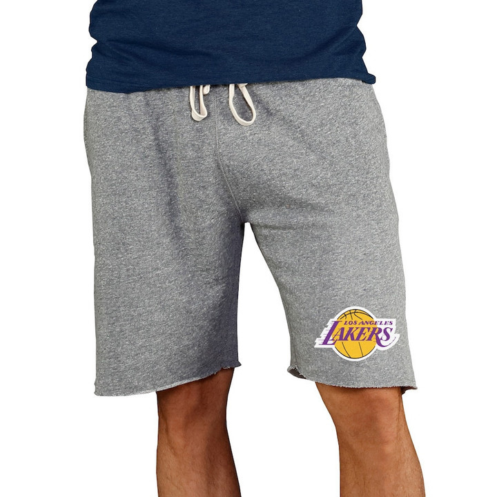 Los Angeles Lakers Concepts Sport Mainstream Terry Shorts - Gray