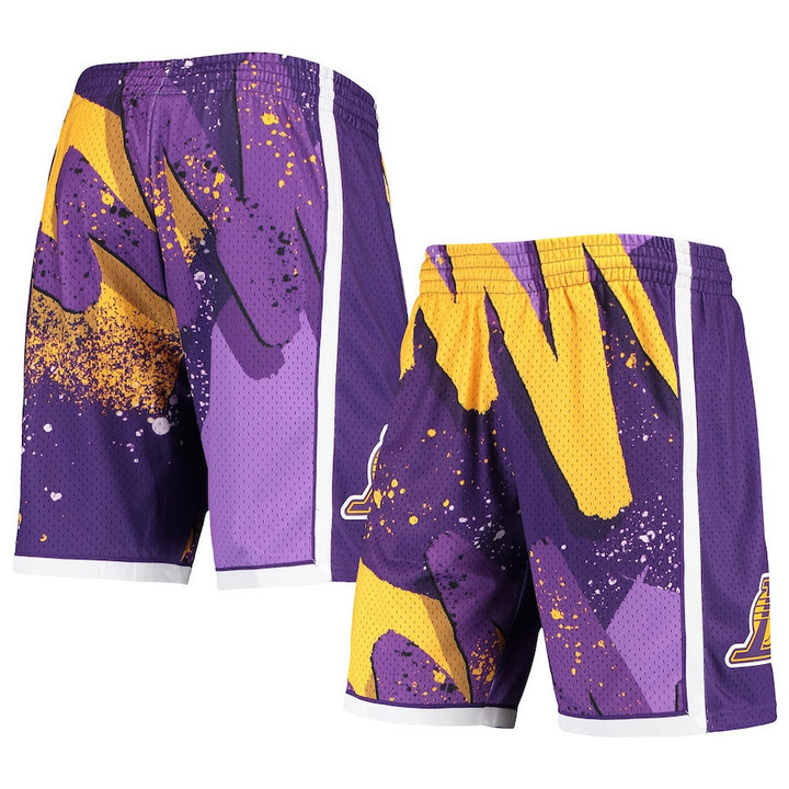 Los Angeles Lakers  Hardwood Classics 2009 Hyper Hoops Swingman Shorts - Purple