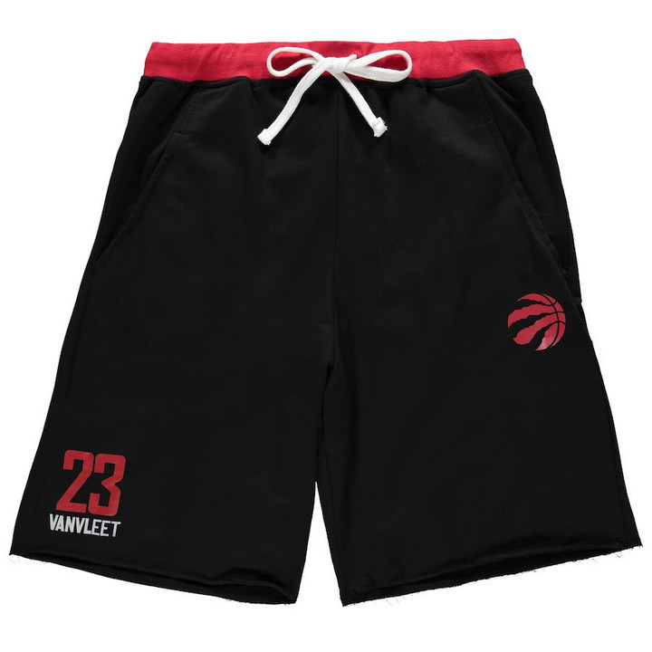 Fred VanVleet Toronto Raptors Big & Tall French Terry Name & Number Shorts - Black/Red