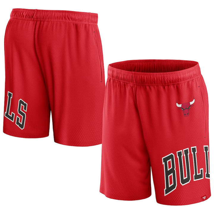 Chicago Bulls s Branded Free Throw Mesh Shorts - Red