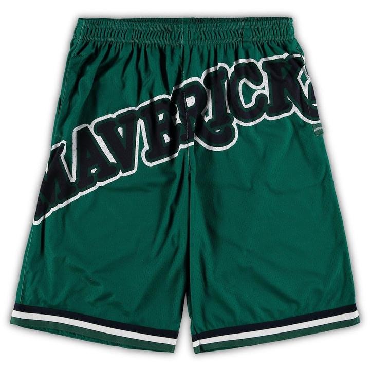 Dallas Mavericks  Big & Tall Hardwood Classics Big Face 2.0 Shorts - Green
