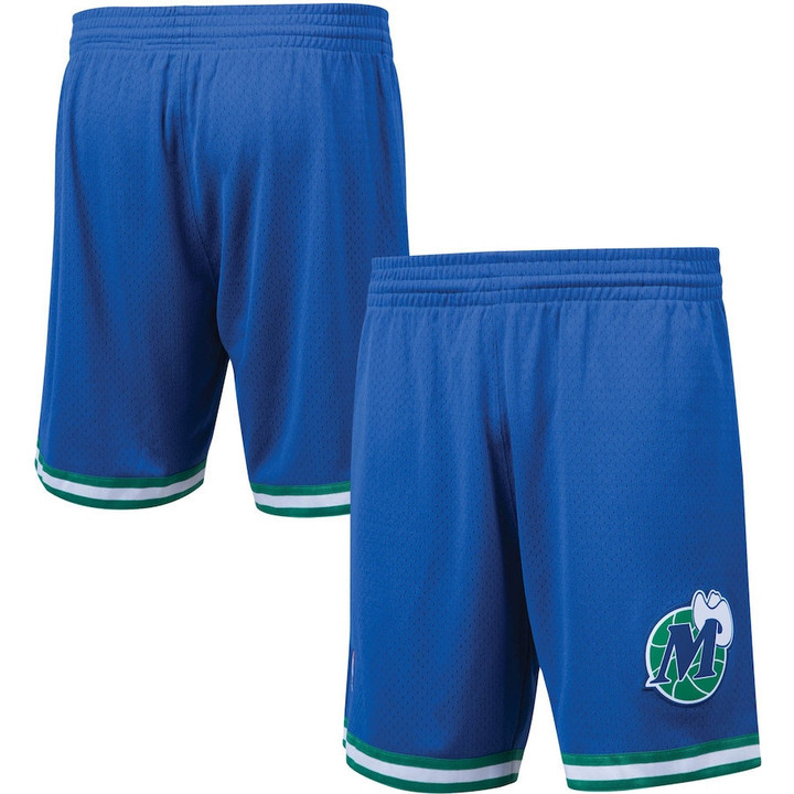 Dallas Mavericks  Hardwood Classics Primary Logo Swingman Shorts - Blue