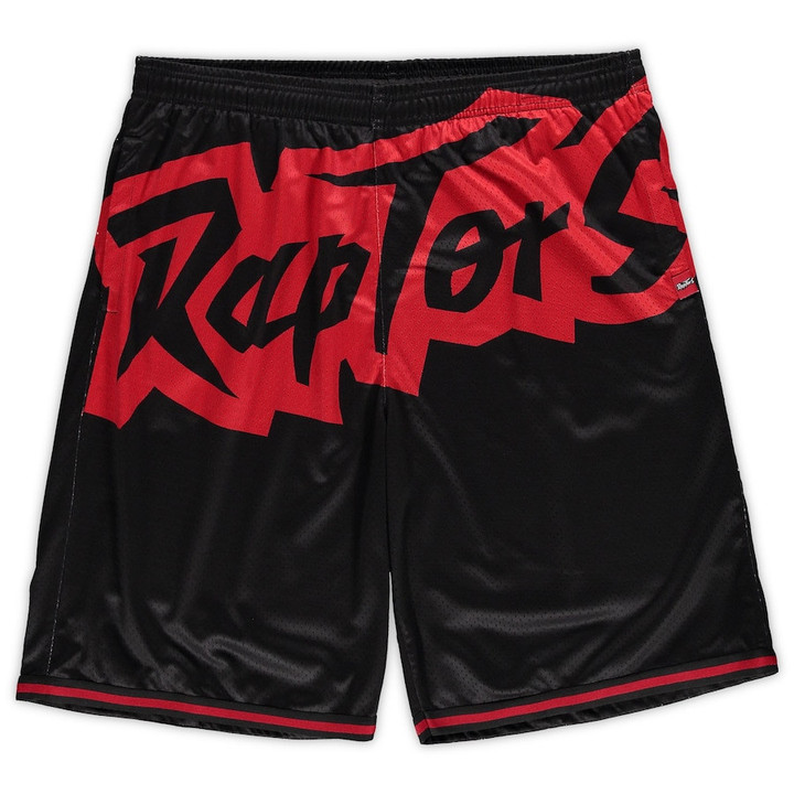 Toronto Raptors  Big & Tall Hardwood Classics Big Face 2.0 Shorts - Black