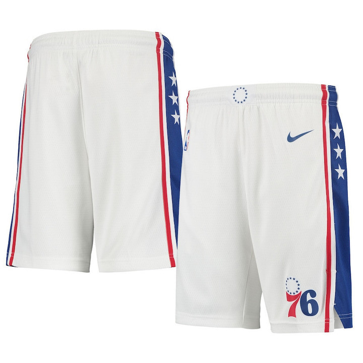 Philadelphia 76ers  Youth 2020/21 Swingman Shorts - Association Edition - White