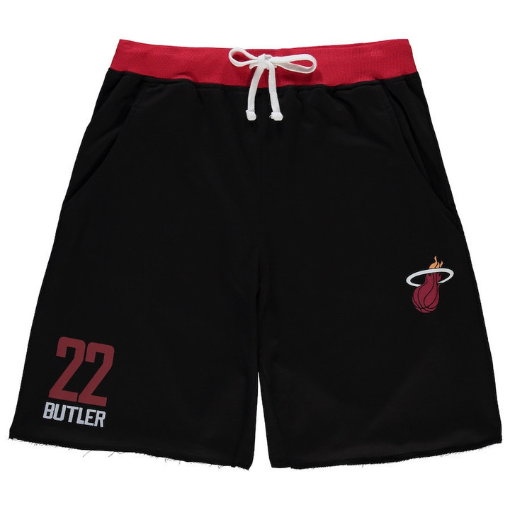 Jimmy Butler Miami Heat Big & Tall French Terry Name & Number Shorts - Black