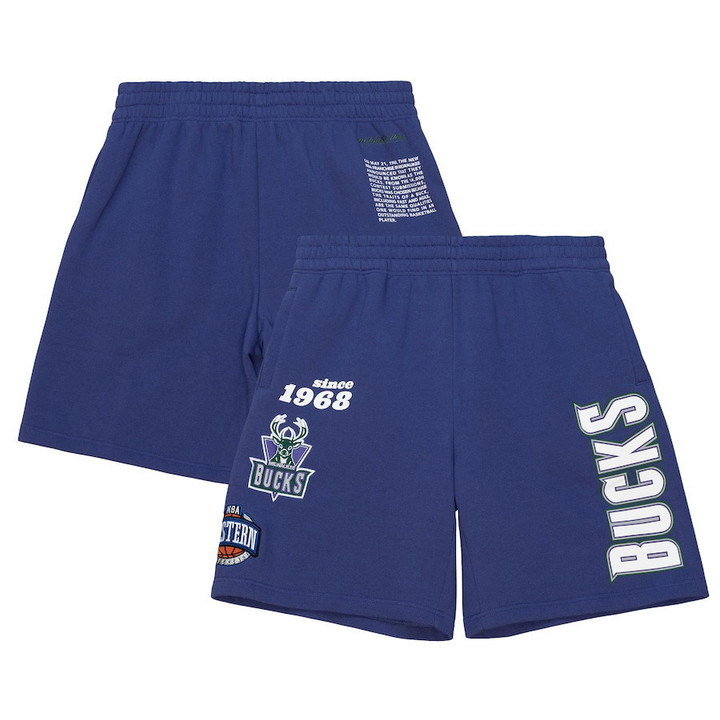 Milwaukee Bucks  Team Origins Fleece Shorts - Purple