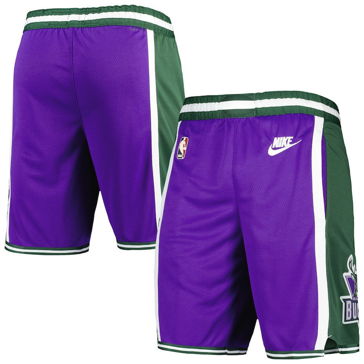Milwaukee Bucks  2022/23 Classic Edition Swingman Performance Shorts - Purple