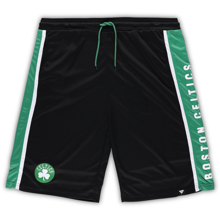 Boston Celtics s Branded Big & Tall Referee Iconic Mesh Shorts - Black