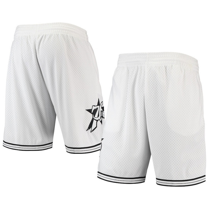 Philadelphia 76ers  Hardwood Classics White Out Swingman Shorts