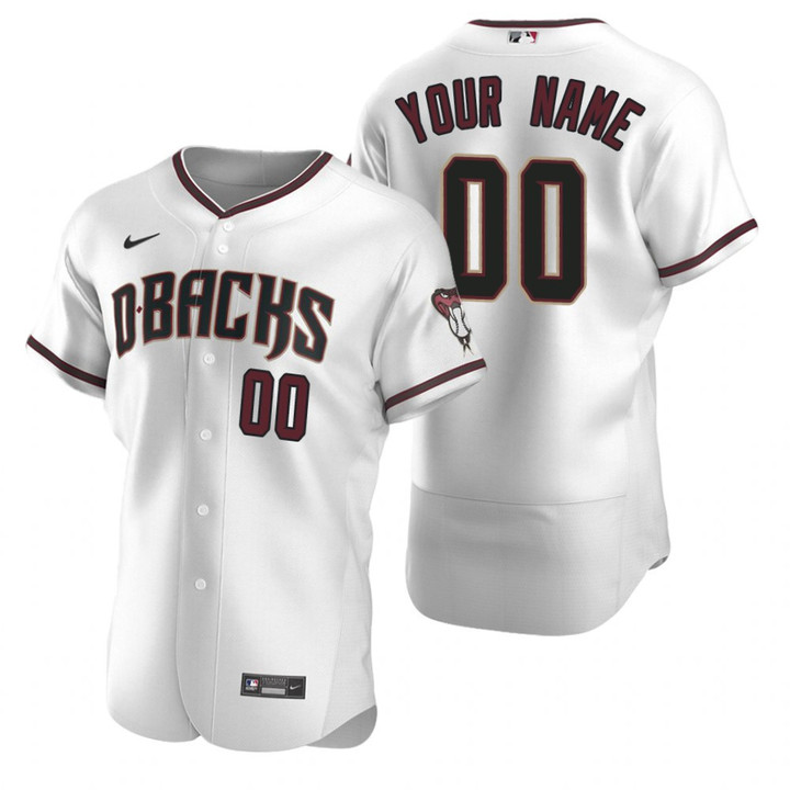 Youth's Arizona Diamondbacks Custom White Crimson Stitched Flex Base 2020 Home MLB Jersey