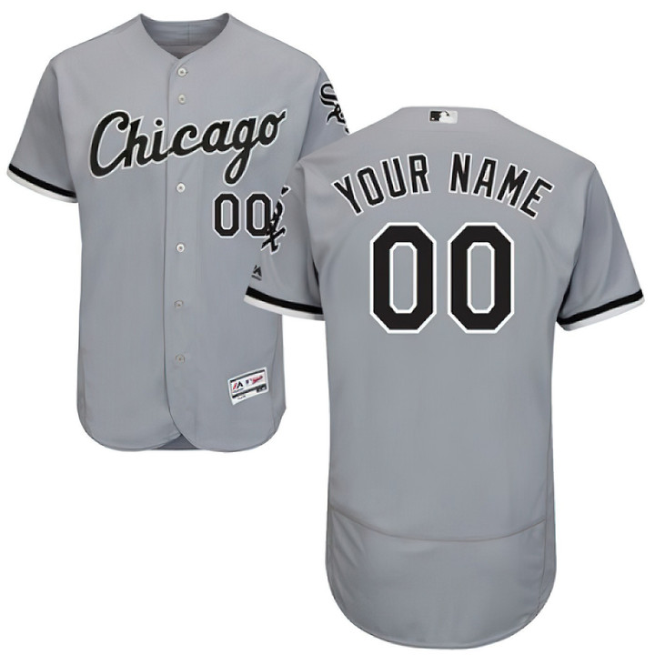 Men's Custom Chicago White Sox Grey Flexbase Collection MLB Jersey