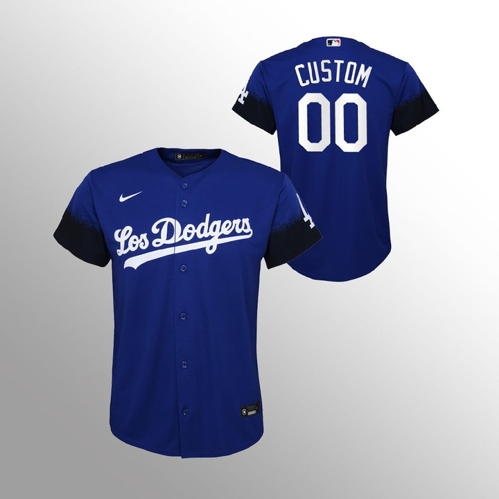 Youth's Los Angeles Dodgers Custom Royal 2021 City Connect Replica Jersey