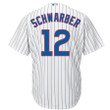 Men's Kyle Schwarber Chicago Cubs Majestic Official Cool Base Player Jersey - White , MLB Jersey
