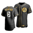 Men's  Chicago Cubs Andre Dawson #8 Golden Edition Black  Jersey , MLB Jersey
