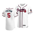Men's Atlanta Braves Freddie Freeman #5 2021 MLB All-Star Game Patch HomeWhite Jersey