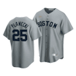 Men's  Boston Red Sox Kevin Plawecki #25 Cooperstown Collection Gray Road Jersey , MLB Jersey