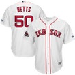 Men's Mookie Betts Boston Red Sox Majestic 2018 World Series Champions Cool Base Big And Tall Player Jersey - White , MLB Jersey