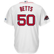 Men's Mookie Betts Boston Red Sox Majestic 2018 World Series Champions Cool Base Big And Tall Player Jersey - White , MLB Jersey