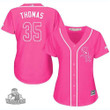Women's  Chicago White Sox Frank Thomas #35 Pink Jersey, MLB Jersey