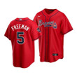 Men's Atlanta Braves Freddie Freeman #5 2021 MLB All-Star Game PatchRed Jersey