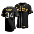 Men's  Boston Red Sox David Ortiz #34 Golden Edition Black  Jersey , MLB Jersey