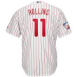 Men's Jimmy Rollins Philadelphia Phillies Majestic Home Retiret Cool Base Player Jersey - White Red , MLB Jersey
